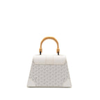 GOYARD STRUCTURE SAIGON PM BAG CANVAS / CALFSKIN WHITE SHW