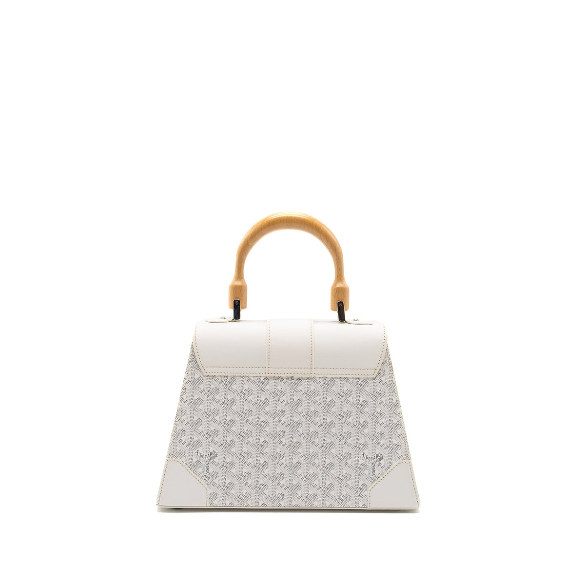 GOYARD STRUCTURE SAIGON PM BAG CANVAS / CALFSKIN WHITE SHW