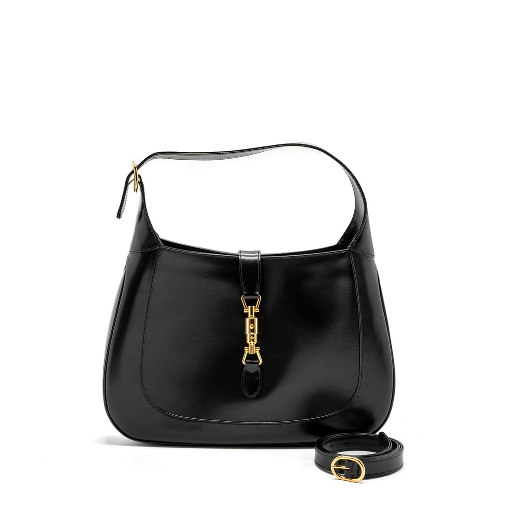 GUCCI JACKIE 1961 MEDIUM BAG CALFSKIN BLACK GHW