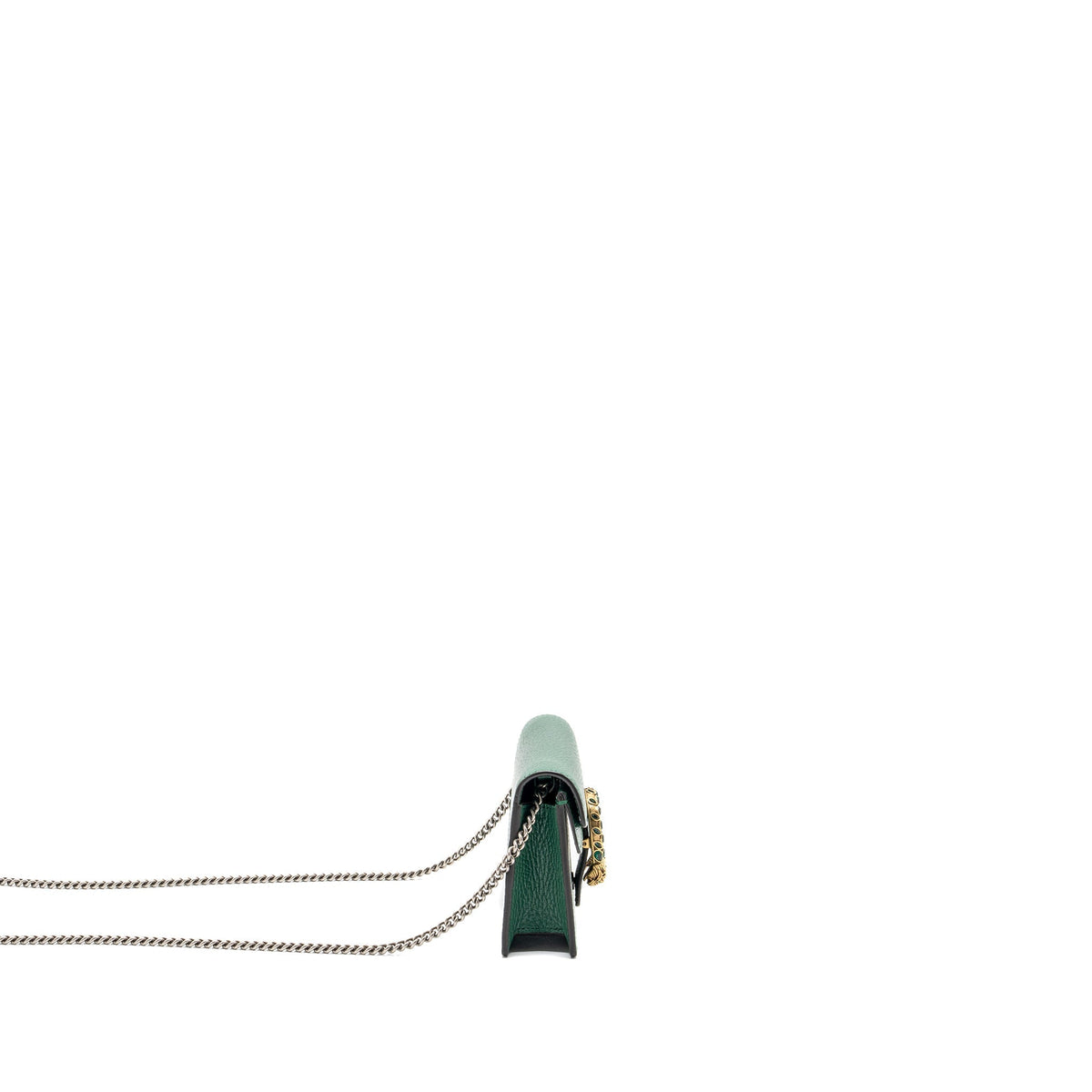 GUCCI DIONYSUS SUPER MINI LEATHER GREEN GHW