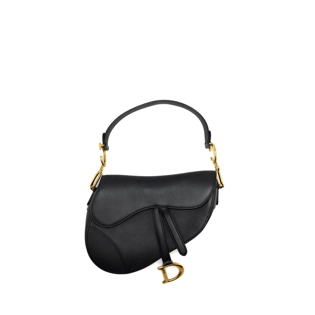 DIOR MEDIUM SADDLE BAG GRAINED CALFSKIN BLACK GWH