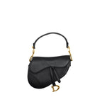 DIOR MEDIUM SADDLE BAG GRAINED CALFSKIN BLACK GWH