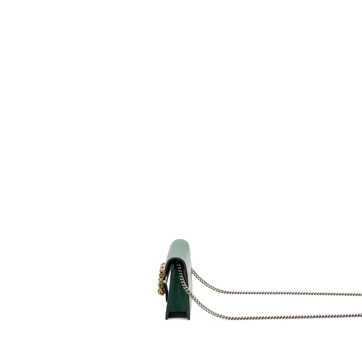 GUCCI DIONYSUS SUPER MINI LEATHER GREEN GHW