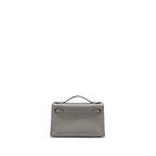 Hermes Kelly Pochette Swift Gris Meyer GHW