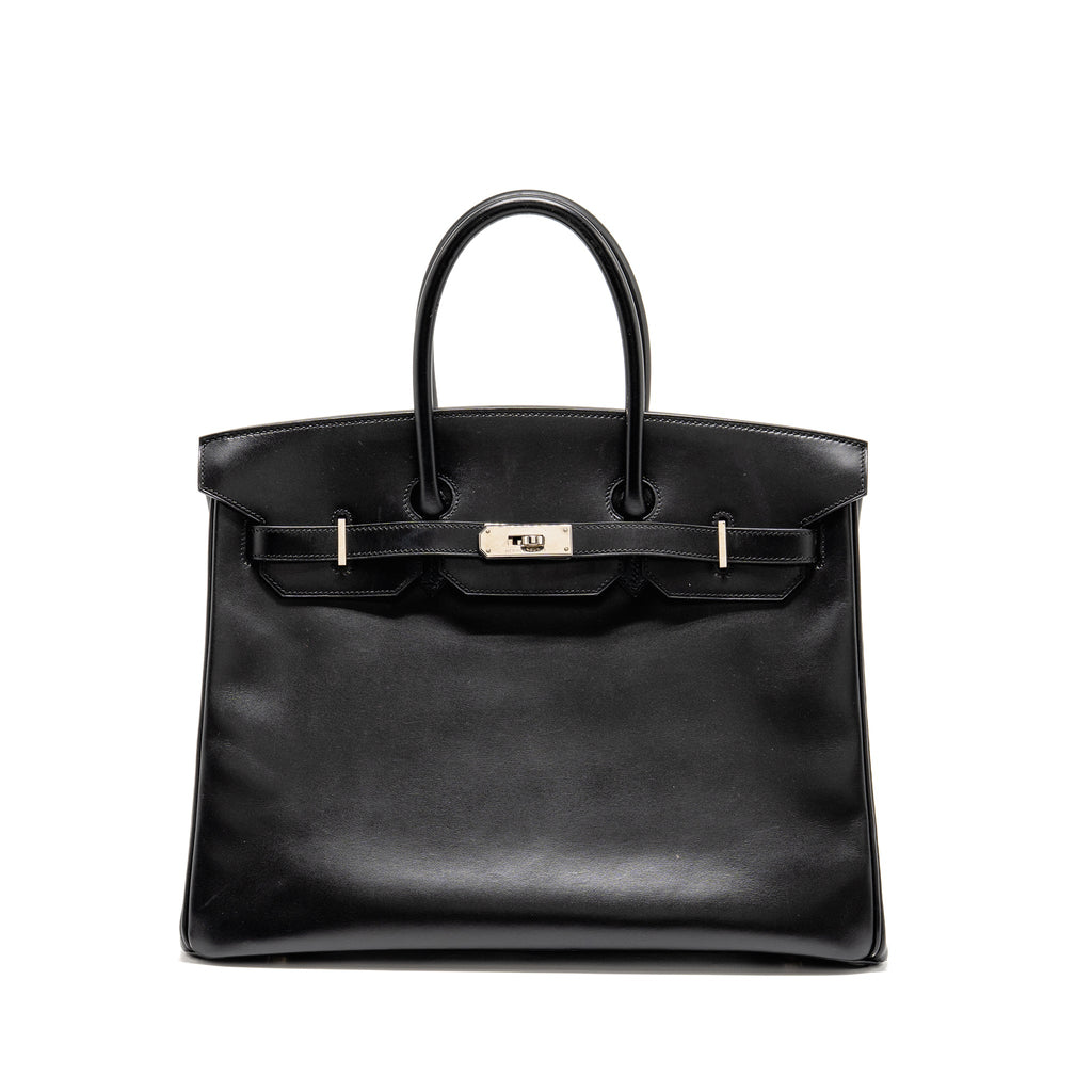 Hermes Birkin 35 Box Black SHW