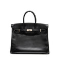 Hermes Birkin 35 Box Black SHW