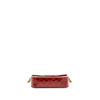 LOUIS VUITTON FLAP SHOULDER EVENING BAG PATENT LEATHER RED GHW