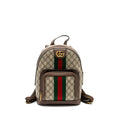 GUCCI OPHIDIA GG SMALL BACKPACK GG SUPREME CANVAS BROWN GHW
