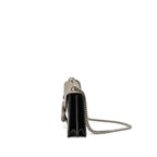 GUCCI DIONYSUS SHOULDER BAG GG SUPREME CANVAS BLACK/BROWN RUTHENIUM SILVER HARDWARE