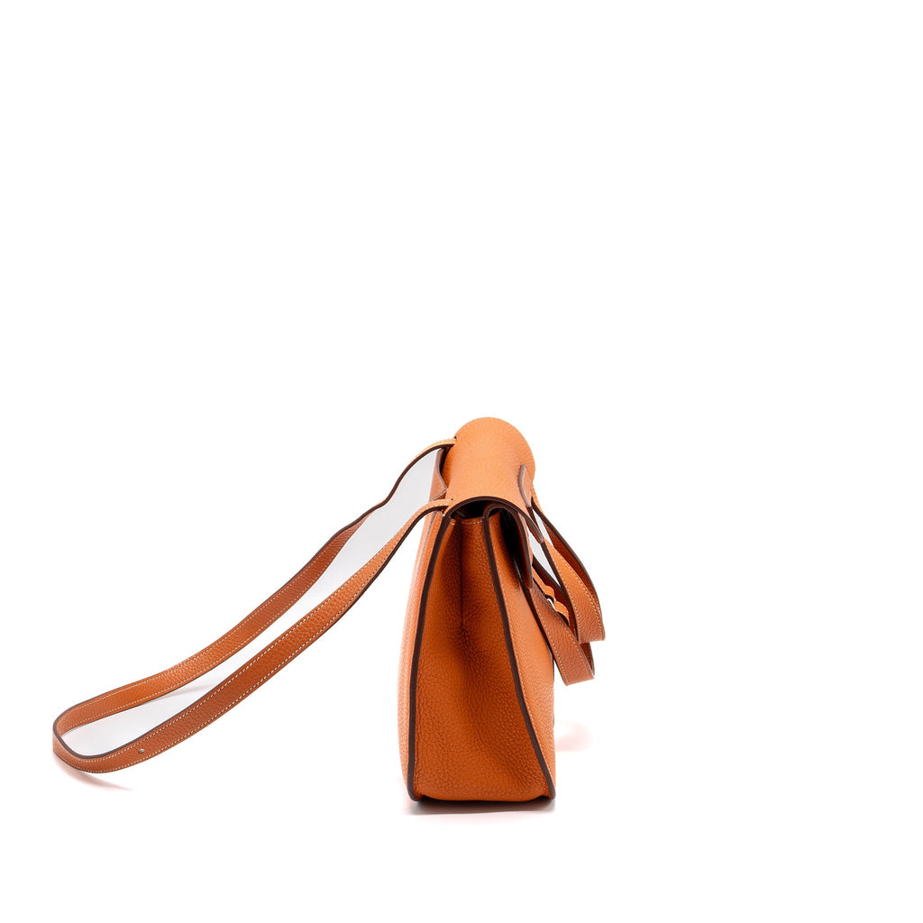 Hermes Halzan 31 clemence orange SHW
