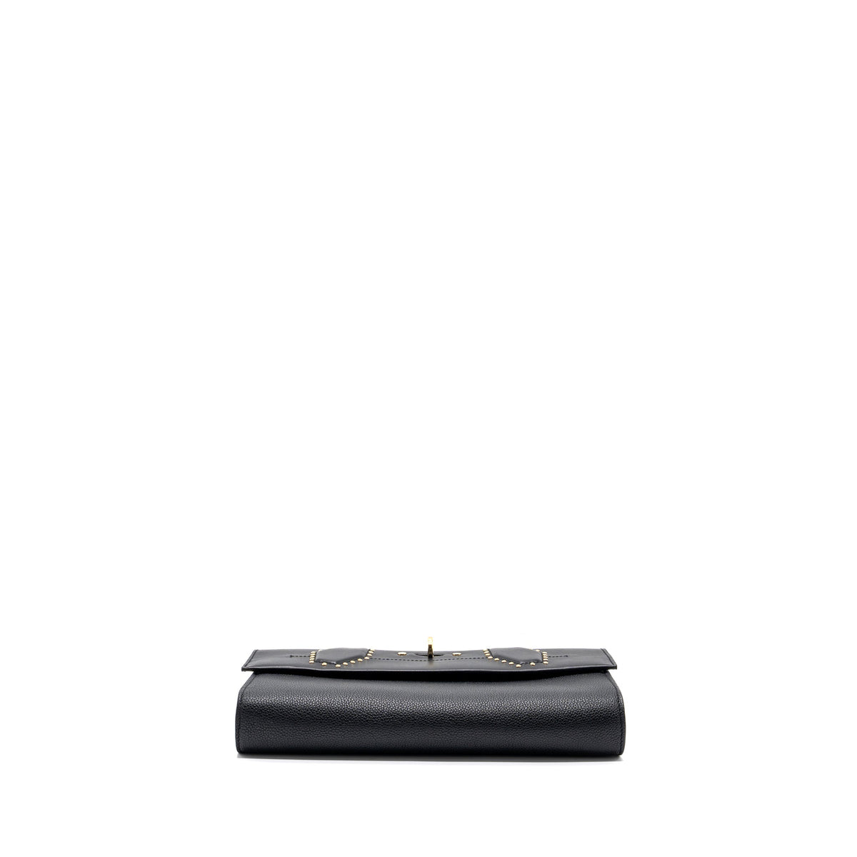 LOUIS VUITTON FLAP SHOULDER BAG CALFSKIN BLACK GHW