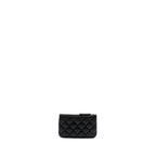 CHANEL COCO CHANEL ON CC LOGO MINI OCASE ZIP POUCH CAVIAR BLACK SHW (MICROCHIP)