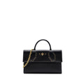 LOUIS VUITTON FLAP SHOULDER BAG CALFSKIN BLACK GHW