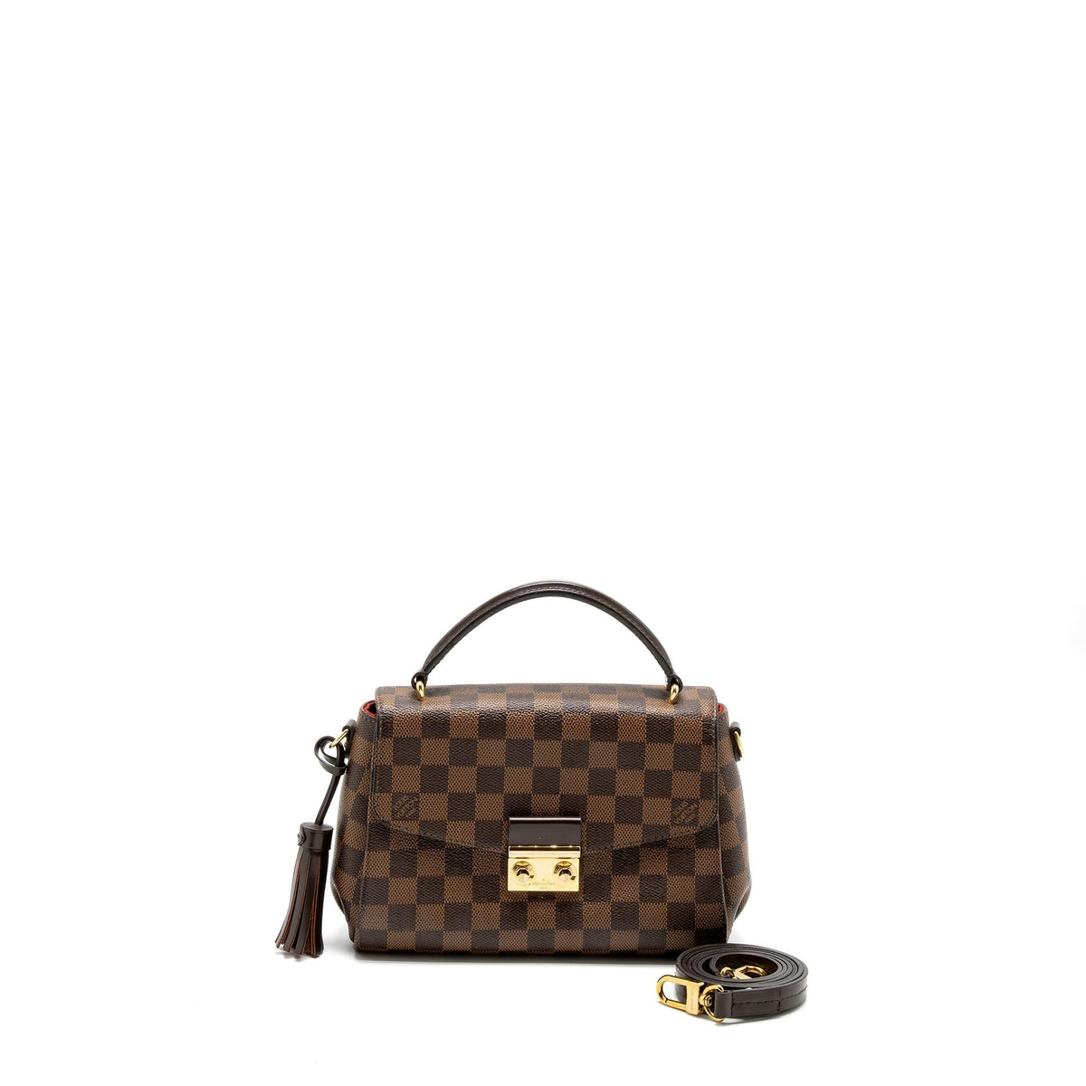 LOUIS VUITTON CROISETTE DAMIER EBENE CANVAS GHW