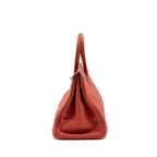 HERMES BIRKIN 35 TOGO SANGUINE / BLANC SHW
