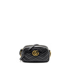 GUCCI MARMONT CAMERA BAG CALFSKIN BLACK GHW