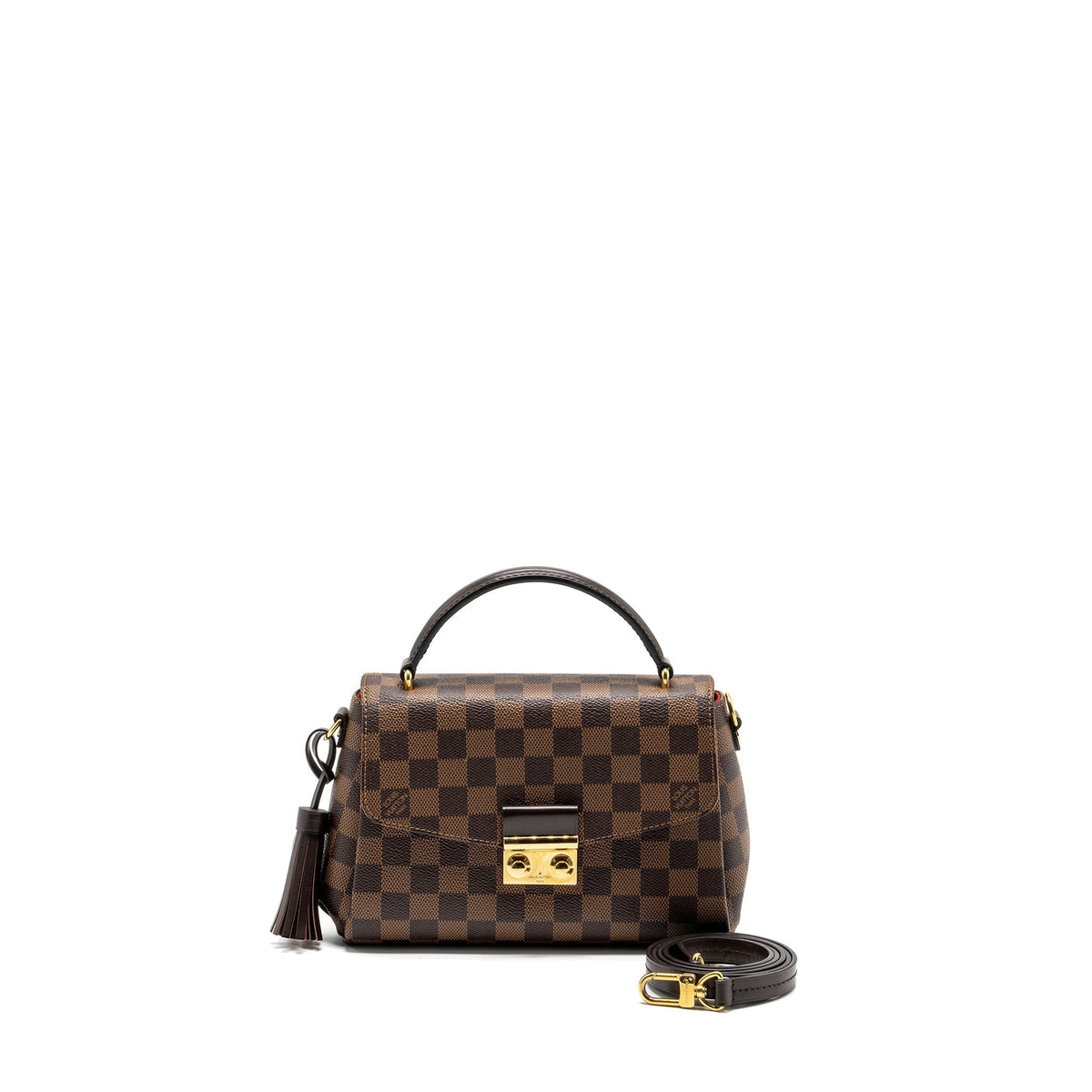 LOUIS VUITTON CROISETTE DAMIER EBENE CANVAS GHW