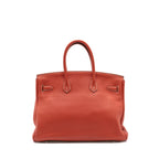 HERMES BIRKIN 35 TOGO SANGUINE / BLANC SHW