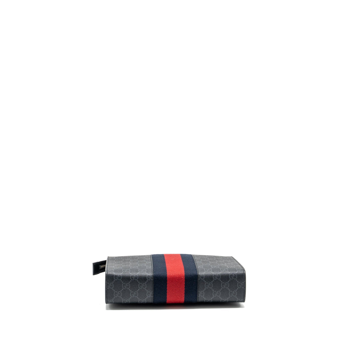GUCCI GG SUPREME CANVAS / LEATHER ZIP CLUTCH BLACK/ MULTICOLOUR SHW