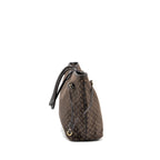LOUIS VUITTON VINTAGE NEVERFULL MM FABRIC DARK BROWN GHW