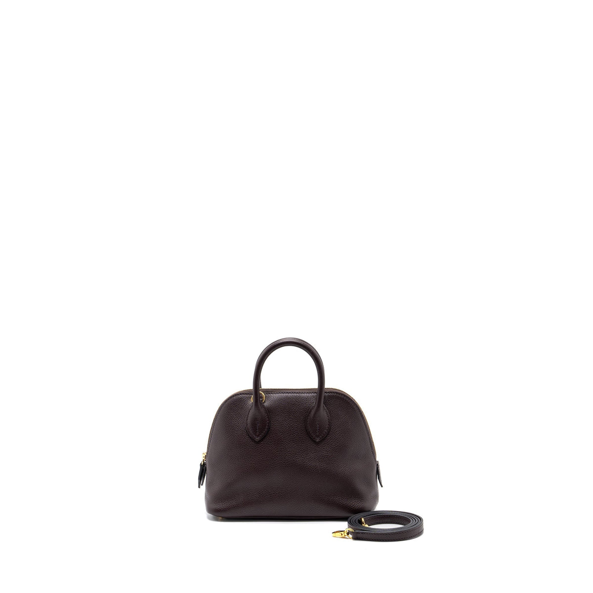 Hermes mini bolide evercolor rouge sellier / mauve sylvestre GHW