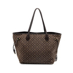 LOUIS VUITTON VINTAGE NEVERFULL MM FABRIC DARK BROWN GHW
