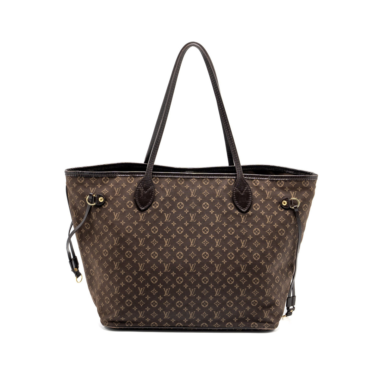 LOUIS VUITTON VINTAGE NEVERFULL MM FABRIC DARK BROWN GHW