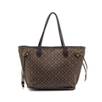 LOUIS VUITTON VINTAGE NEVERFULL MM FABRIC DARK BROWN GHW
