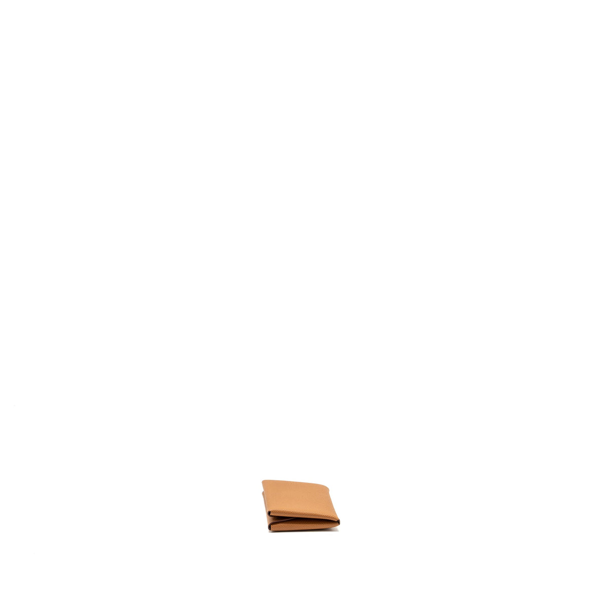Hermes Calvi duo card holder epsom gold SHW