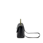 CHANEL MEDIUM COCO HANDLE CAVIAR / LIZARD HANDLE BLACK RUTHENIUM HARDWARE