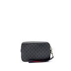 GUCCI CLUTCH GG SUPREME CANVAS BLACK SHW