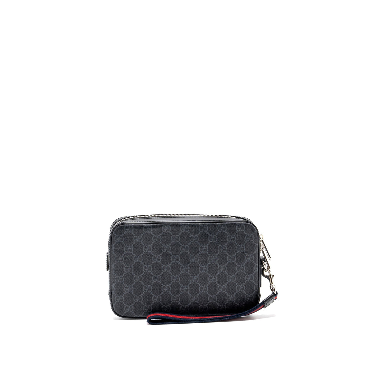 GUCCI CLUTCH GG SUPREME CANVAS BLACK SHW