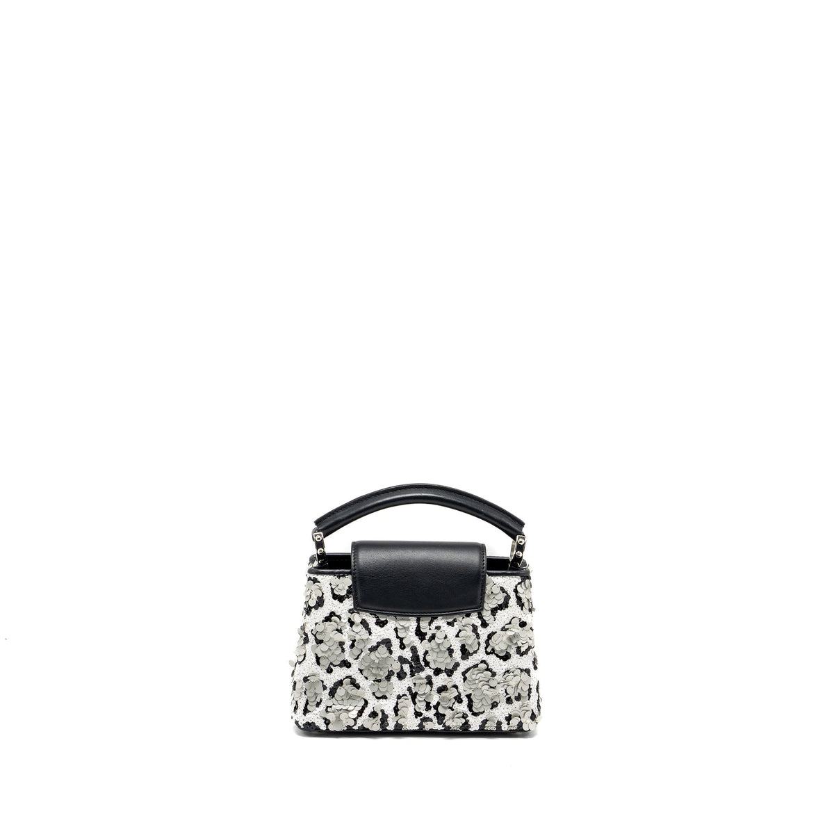 LOUIS VUITTON CAPUCINES MINI LIMITED EDITION SUQUIN / LEATHER MULTICOLOUR BLACK SHW