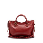 BALENCIAGA CITY BAG LEATHER RED LGHW