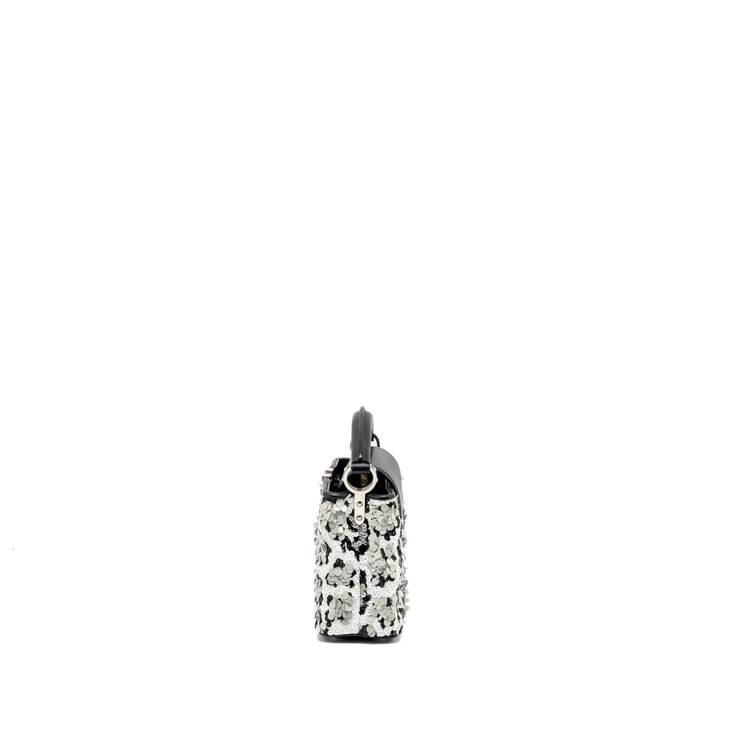 LOUIS VUITTON CAPUCINES MINI LIMITED EDITION SUQUIN / LEATHER MULTICOLOUR BLACK SHW