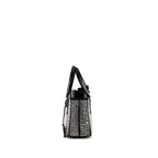 PRADA GALLERIA SATIN MINI BAG WITH CRYSTAL BLACK SHW