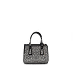 PRADA GALLERIA SATIN MINI BAG WITH CRYSTAL BLACK SHW