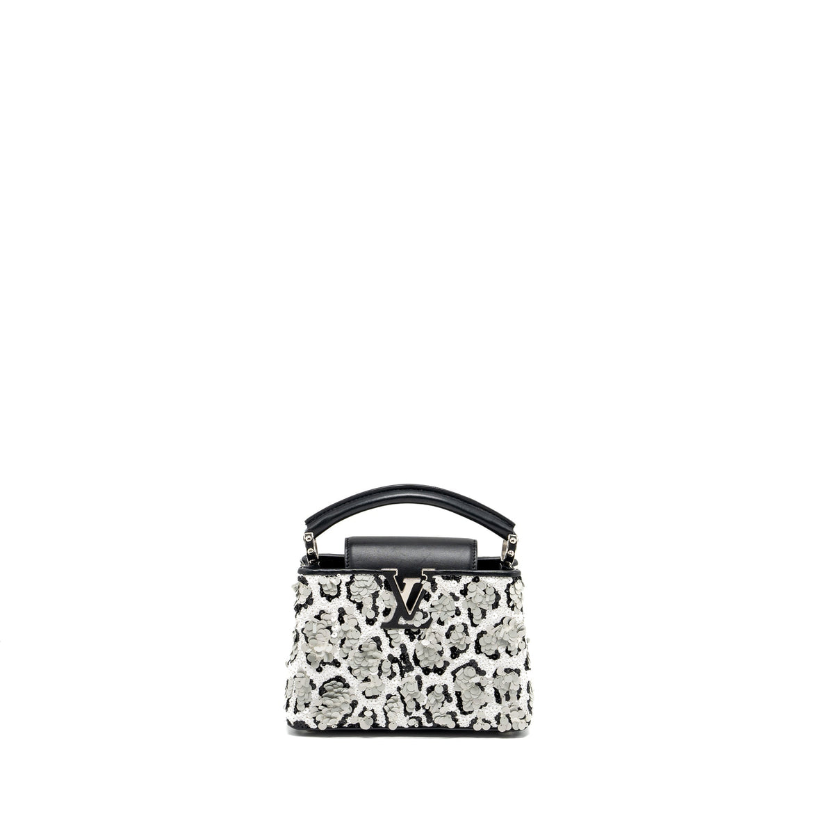 LOUIS VUITTON CAPUCINES MINI LIMITED EDITION SUQUIN / LEATHER MULTICOLOUR BLACK SHW