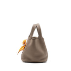 Hermes Picotin 22 Lock Bag Clemence Etoupe SHW