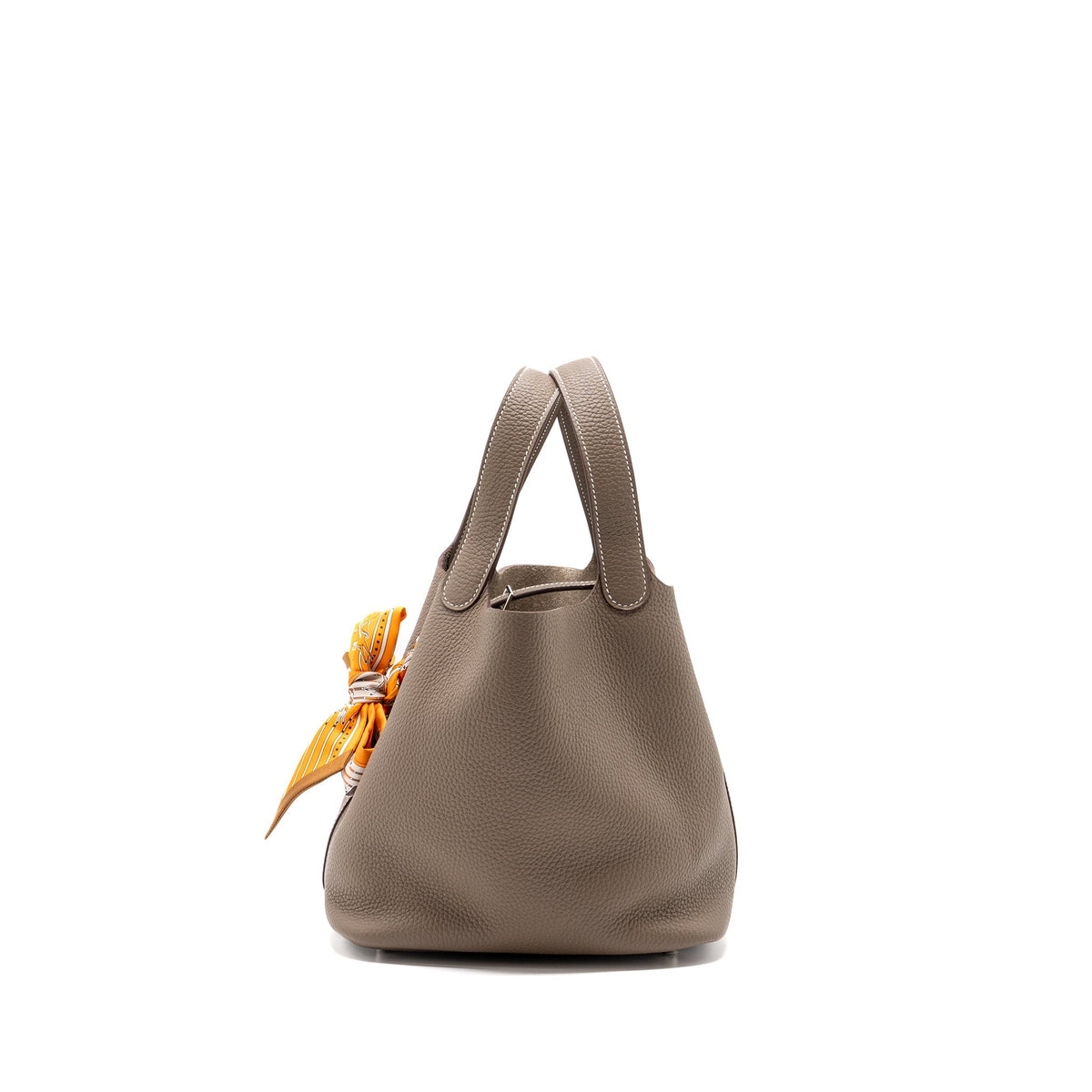 Hermes Picotin 22 Lock Bag Clemence Etoupe SHW