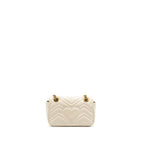 GUCCI MINI MARMONT BAG CALFSKIN WHITE GHW