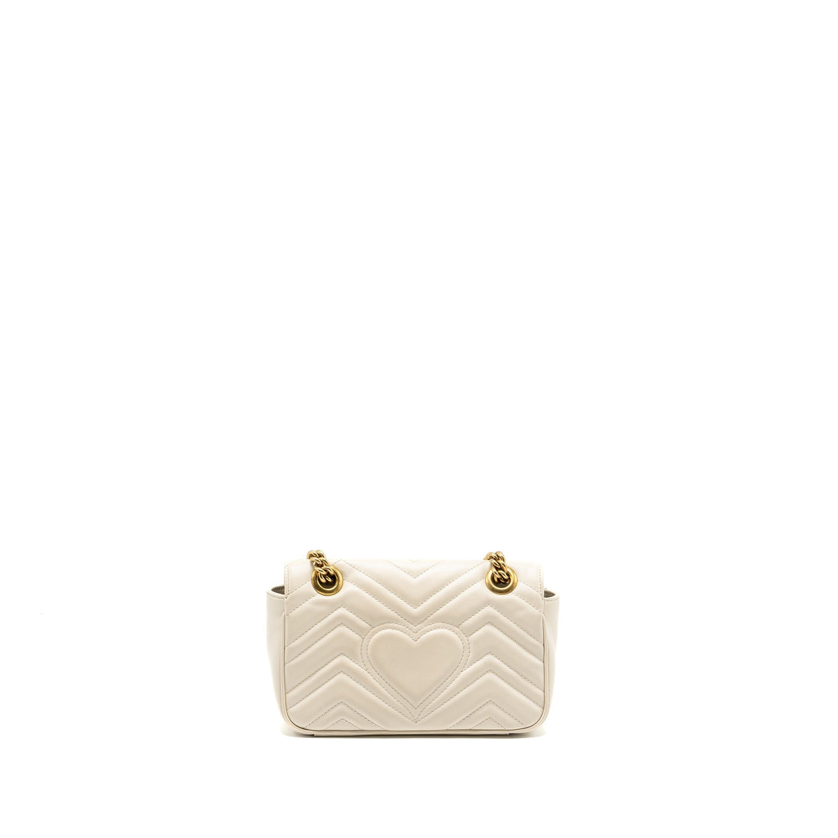 GUCCI MINI MARMONT BAG CALFSKIN WHITE GHW