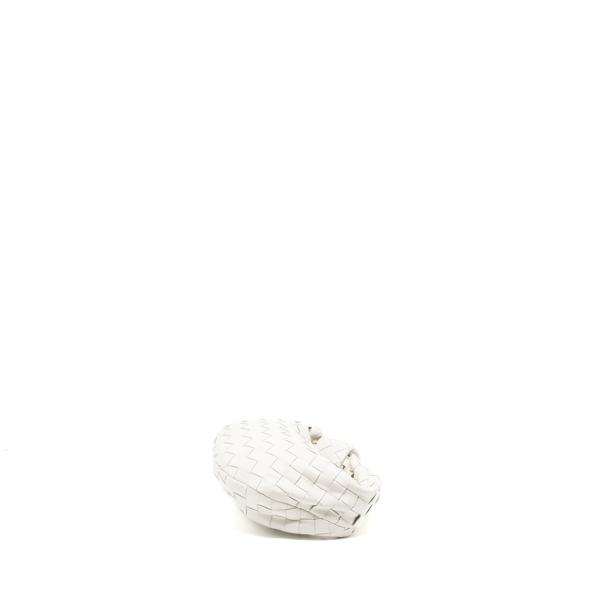 BOTTEGA VENETA MINI JODIE LAMBSKIN WHITE GHW