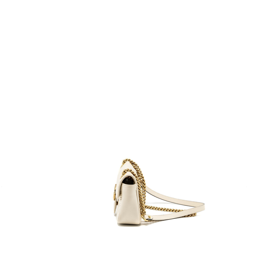 GUCCI MINI MARMONT BAG CALFSKIN WHITE GHW