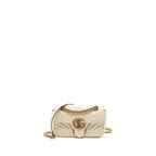 GUCCI MINI MARMONT BAG CALFSKIN WHITE GHW