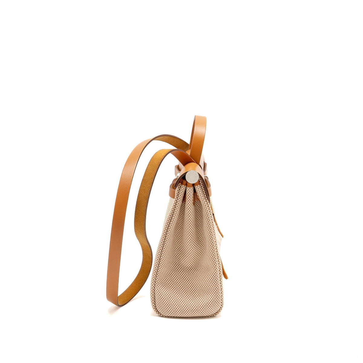 HERMES HERBAG 31 ZIP BAG TOILE CRISS VIKING/VACHE HUNTER LEATHER ECRU-BEIGE-NATURE/NATURE SHW