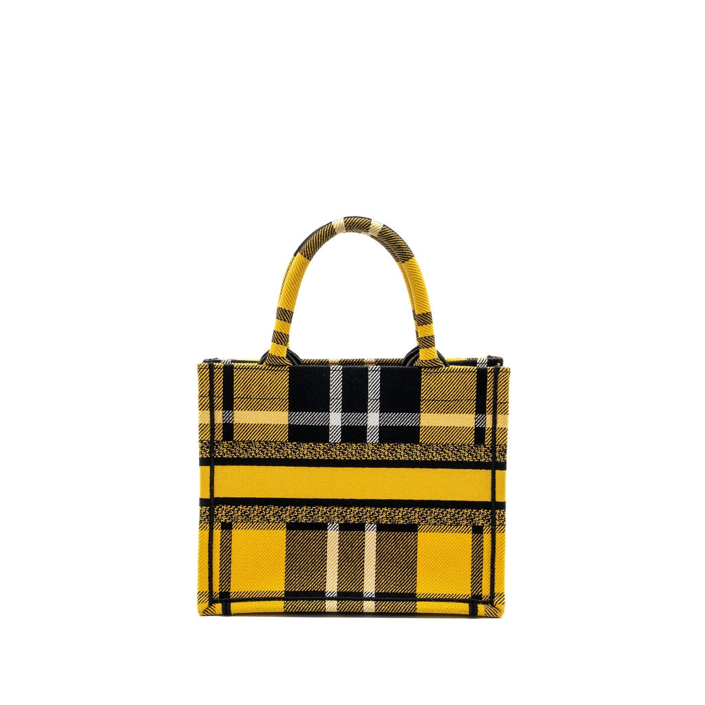 DIOR SMALL BOOK TOTE CANVAS YELLOW / BLACK