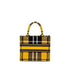 DIOR SMALL BOOK TOTE CANVAS YELLOW / BLACK