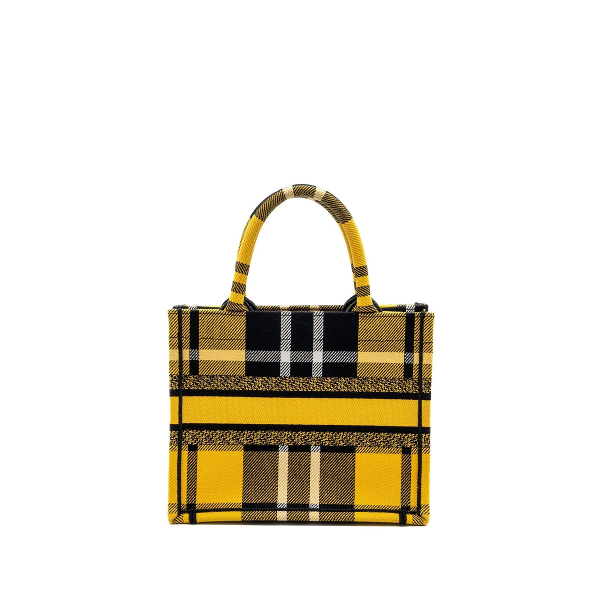 DIOR SMALL BOOK TOTE CANVAS YELLOW / BLACK