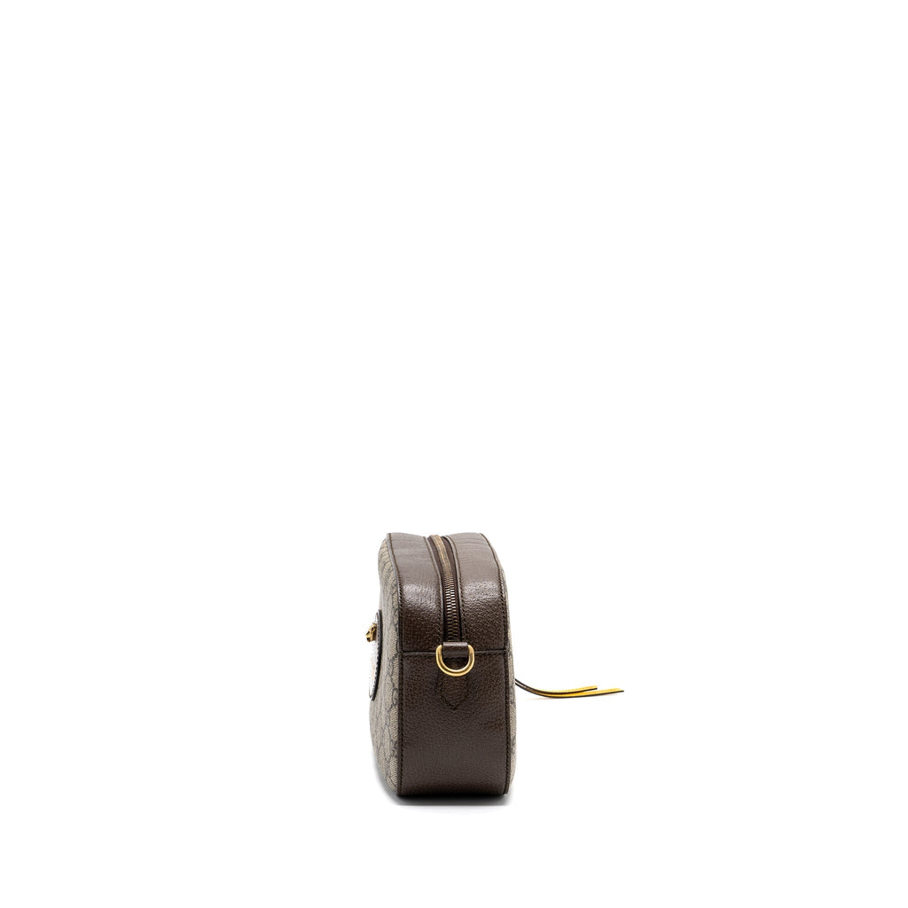 GUCCI CAMERA BAG GG SUPREME CANVAS BROWN/ MULTICOLOUR GHW